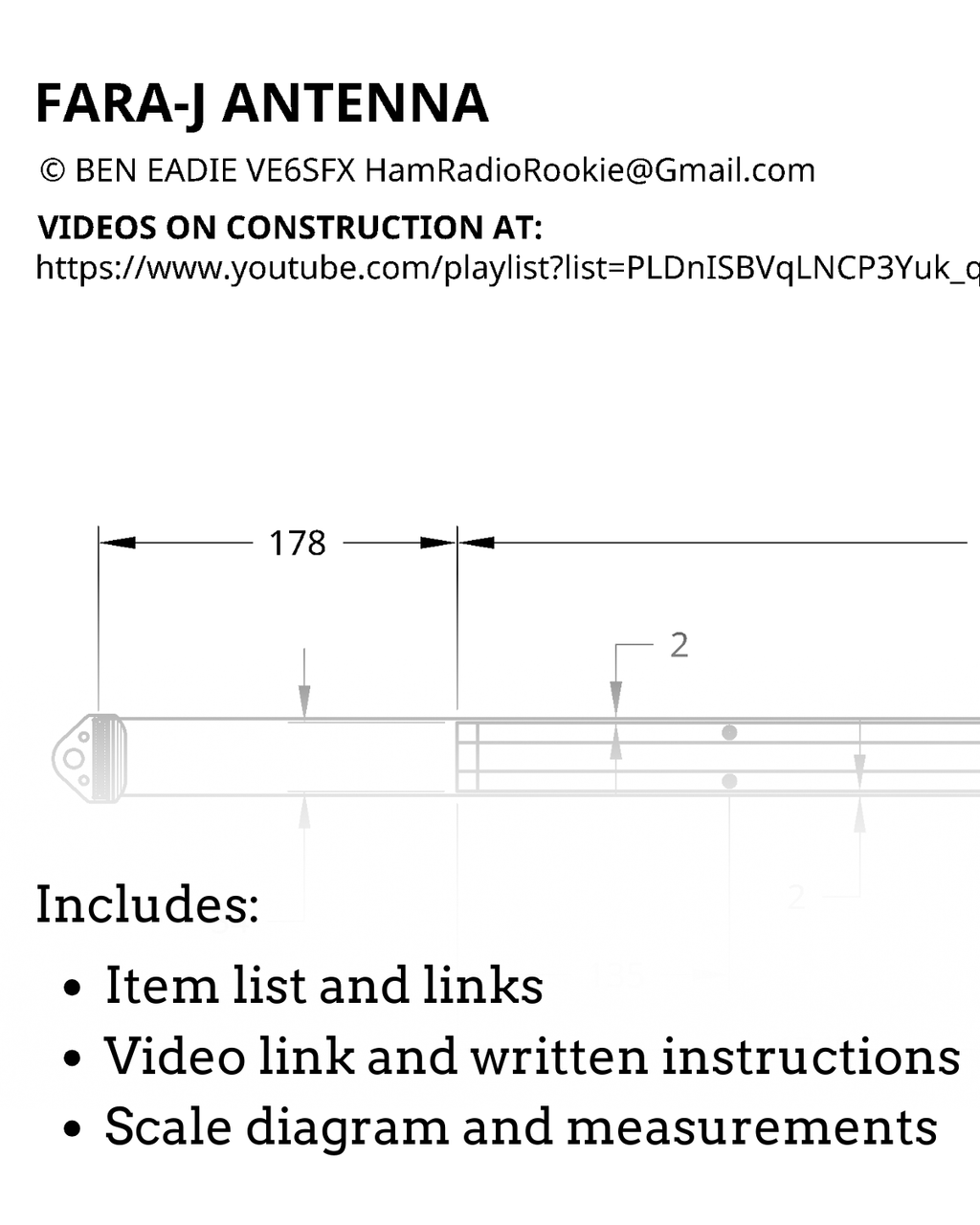 All 4 Fara-J™ Antenna Plans GMRS, 70cm, 2M, and 6M