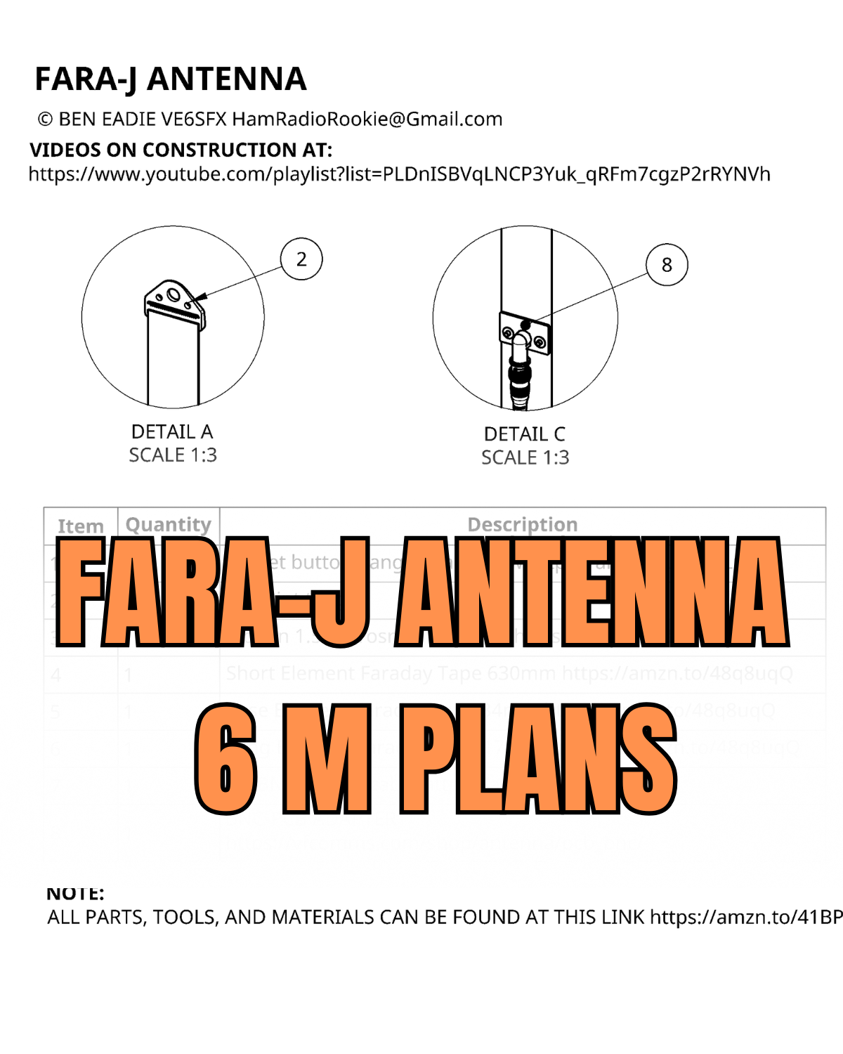 6M Fara-J™ Antenna Plans