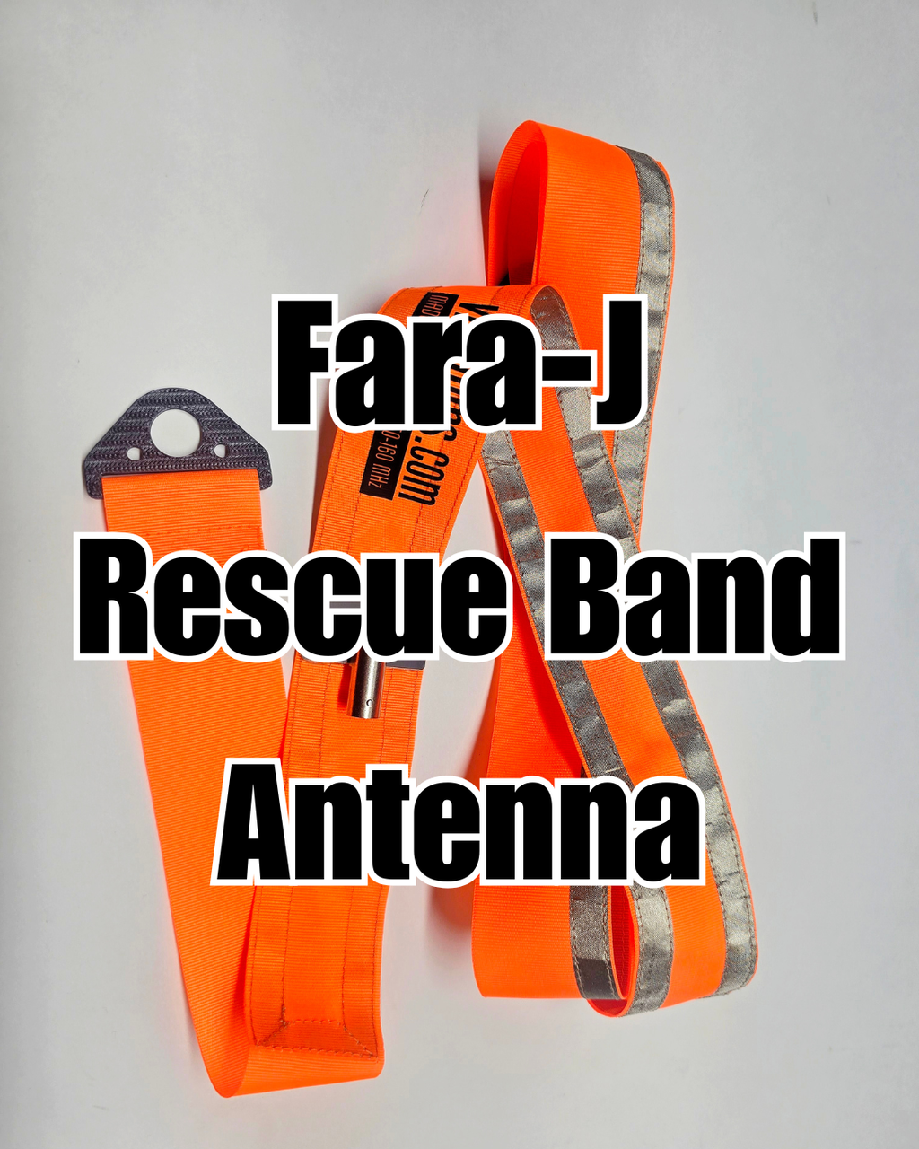 Orange Fara-J Rescue Band VHF (148–160 MHz). Lightweight and foldable for easy use.